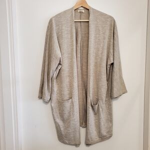 Donni Medium Kimono Cardigan 3/4 Widearm Baggy Open Front Cotton Sweater Stripes